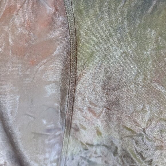 Aritzia WILFRED FREE Crushed Velvet Rainbow Pastel Bodycon Mini Dress Medium - Picture 3 of 11